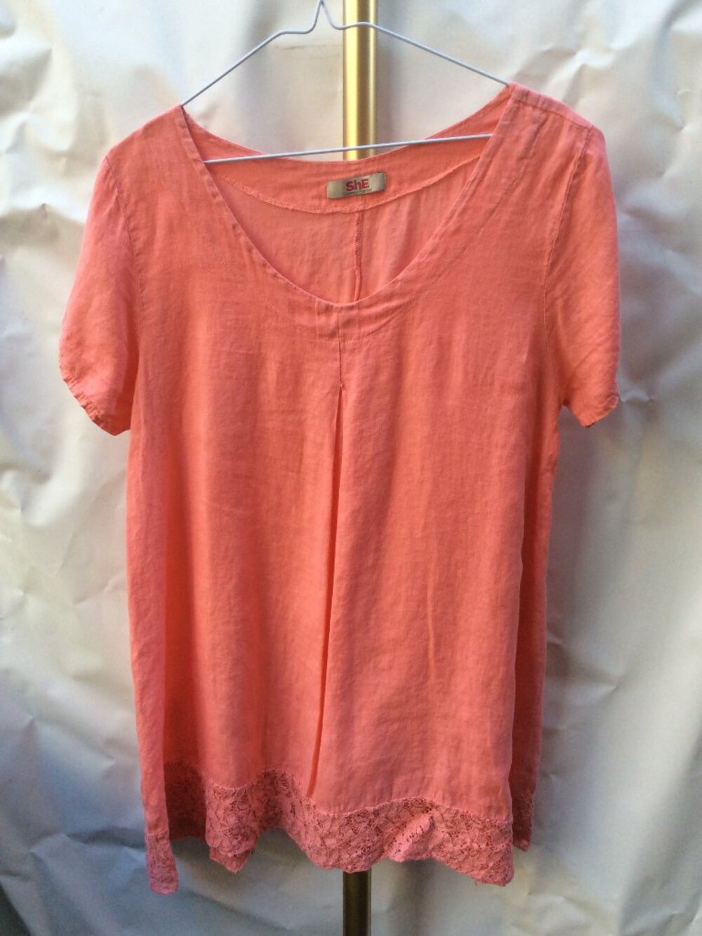 ShE Glamour Company 100% Linen Tunic | Made in Italy | PTP 20" Size M